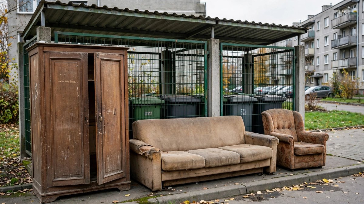 Szafa wystawiona przy śmietniku — zasady wystawki i konsekwencje — zdjęcie 2
