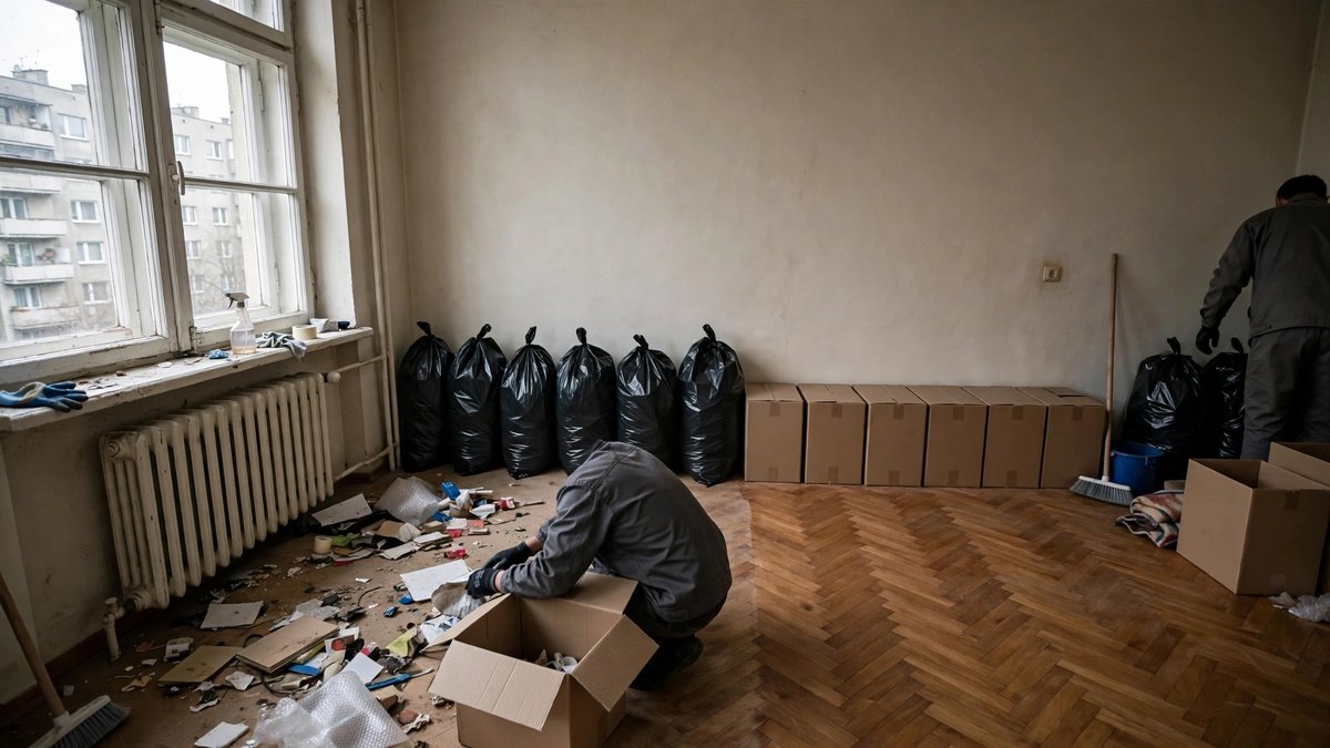 Opróżnianie mocno zagraconego mieszkania po osobie zbierającej rzeczy — zdjęcie 1