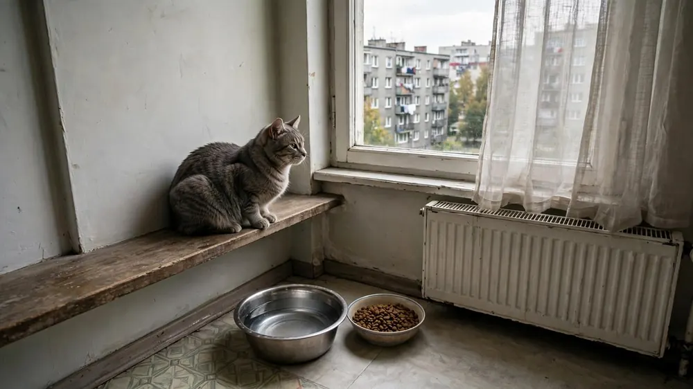 Pies i kot pozostawione w mieszkaniu po śmierci właściciela - zdjęcie 1