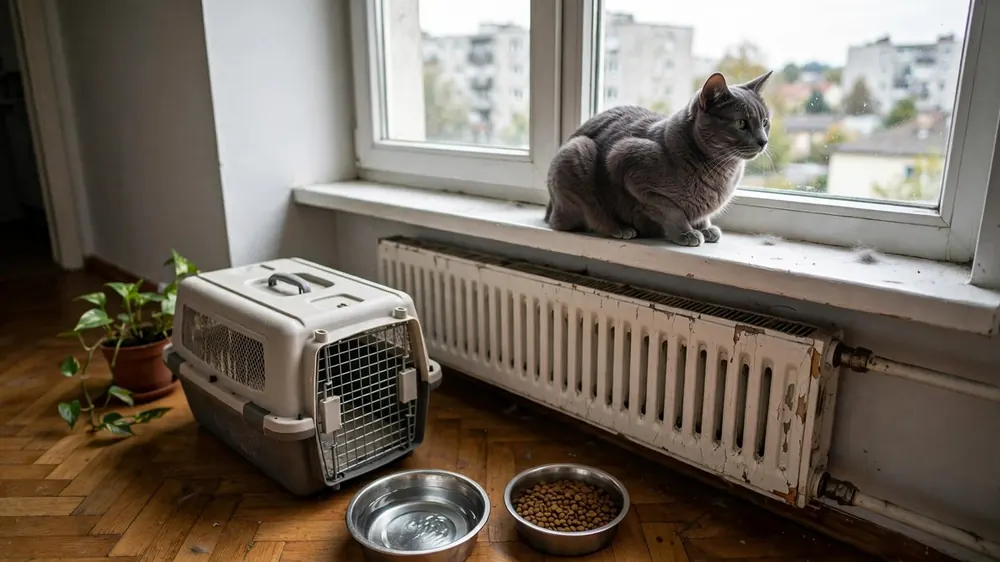 Pies i kot pozostawione w mieszkaniu po śmierci właściciela
